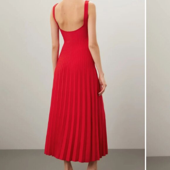 STAUD Ellison Red Dress - XS - Picture 2 of 7